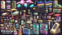شهر سایبری چندضلعی برای یونیتی – POLYGON Sci-Fi Cyber City – Low Poly 3D Art by Synty