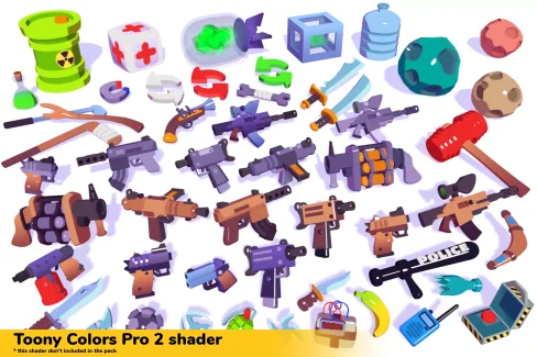 بسته ی حجیم لوازم جانبی اکشن هایپرکژوال برای یونیتی-Hypercasual Action Props Pack Volume 3