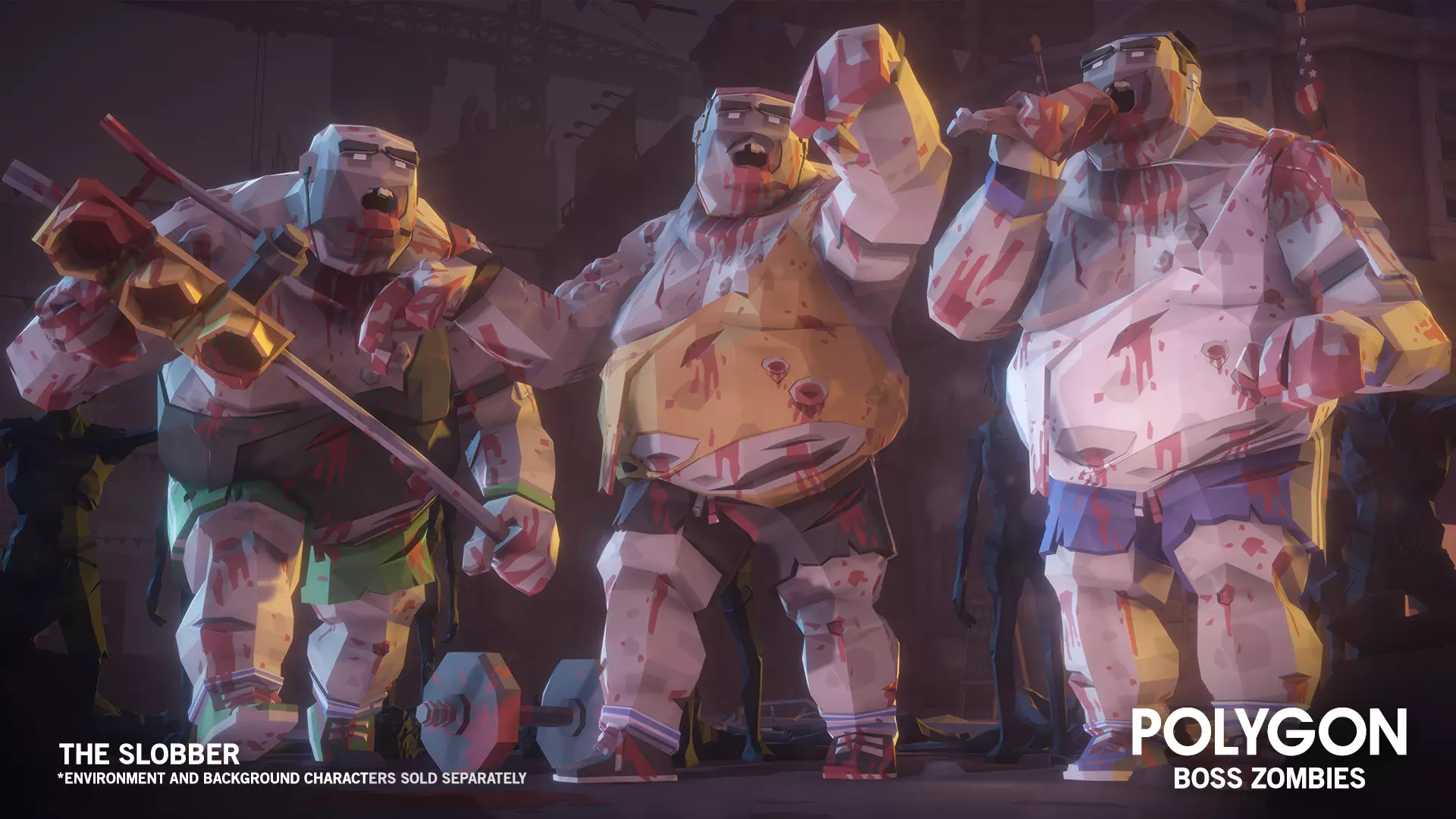 POLYGON Boss Zombies – Low Poly 3D Art by Synty-چندضلعی – زامبی‌های غول‌پیکر برای یونیتی