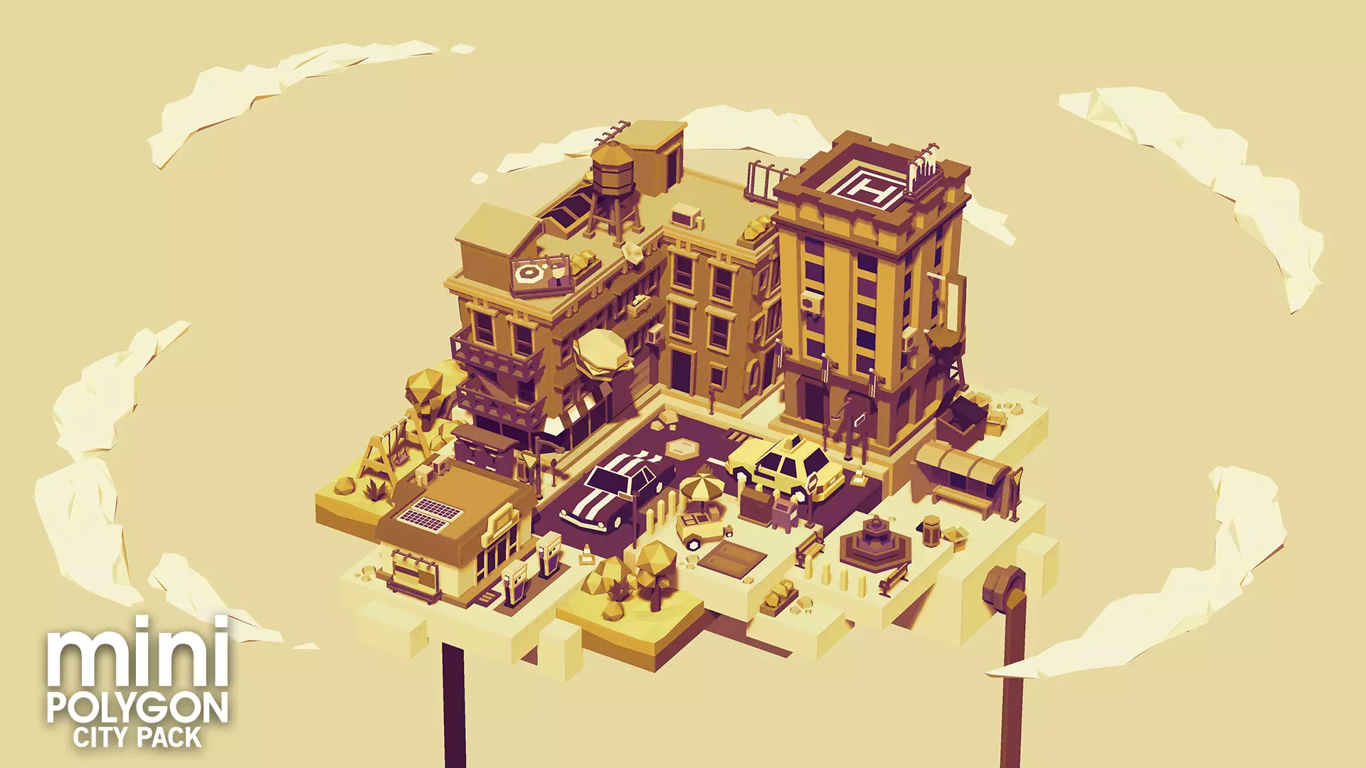 POLYGON MINI – City Pack – پلیگان مینی-بسته شهری برای یونیتی