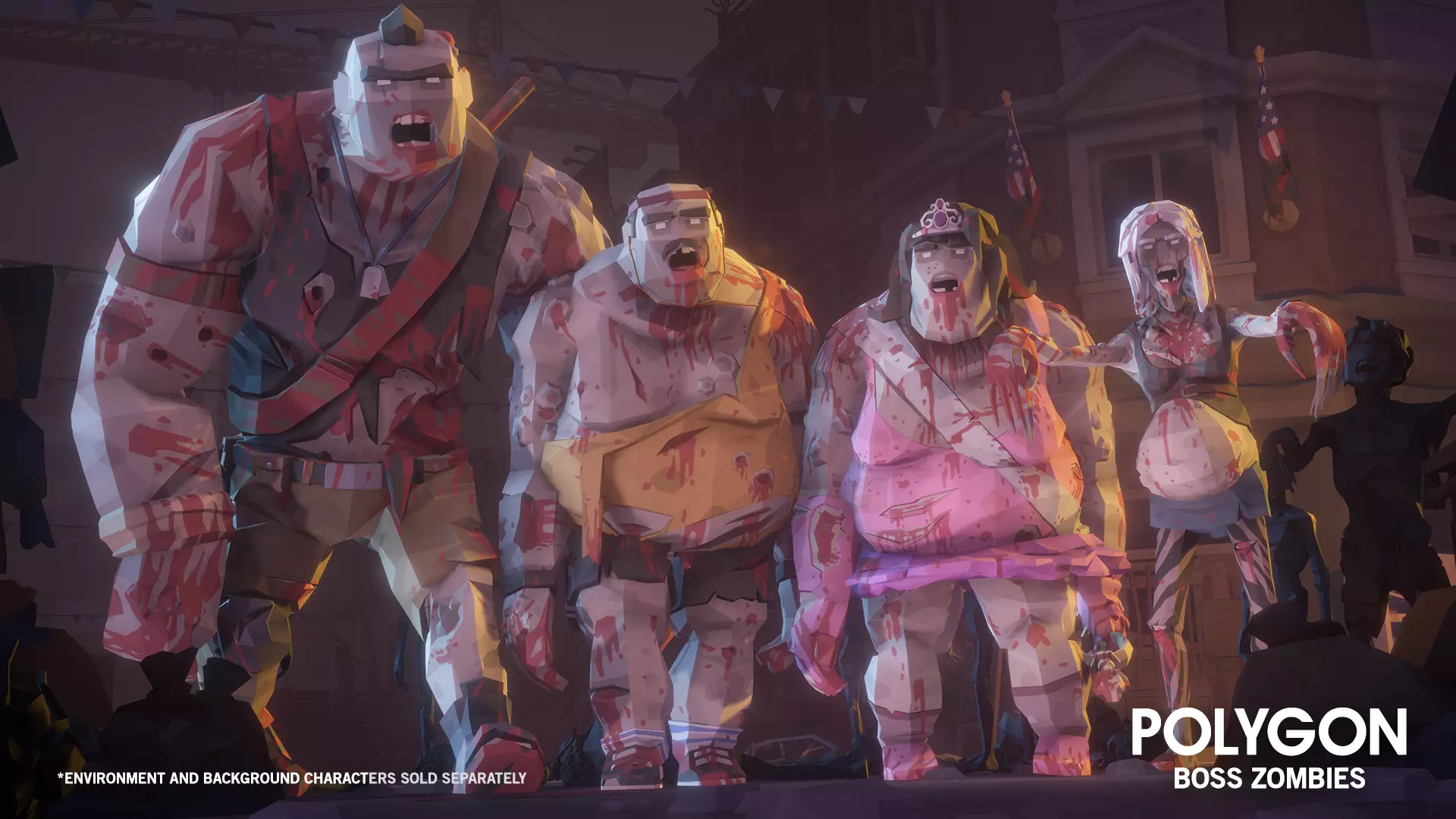 POLYGON Boss Zombies – Low Poly 3D Art by Synty-چندضلعی – زامبی‌های غول‌پیکر برای یونیتی