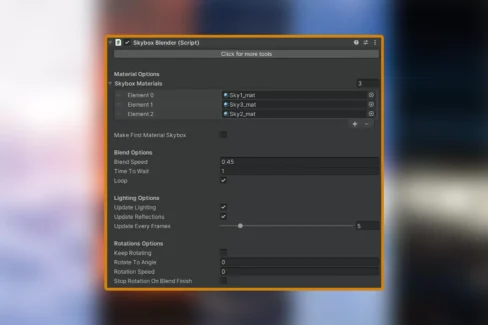 آسمان‌نما در بلندر برای یونیتی – Skybox Blender