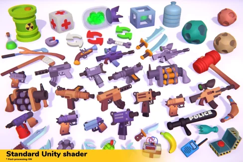 بسته ی حجیم لوازم جانبی اکشن هایپرکژوال برای یونیتی-Hypercasual Action Props Pack Volume 3