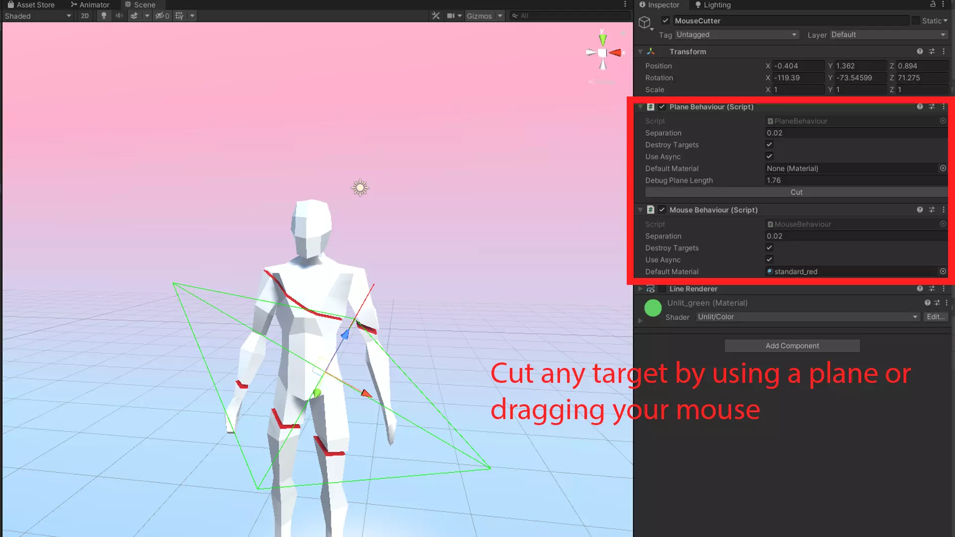 برش دهنده مش حرکتی برای یونیتی – Dynamic Mesh Cutter