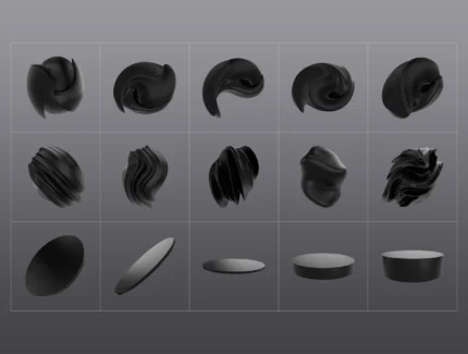مجموعه المان های سه بعدی بلک فرایدی- 3D Black shape ICON