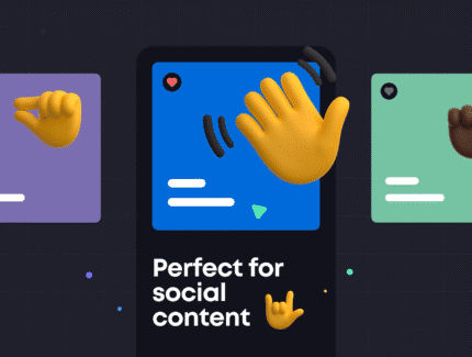 پک ایموجی سه بعدی فُرم دست-3D Emoji Pack Gestures Icon