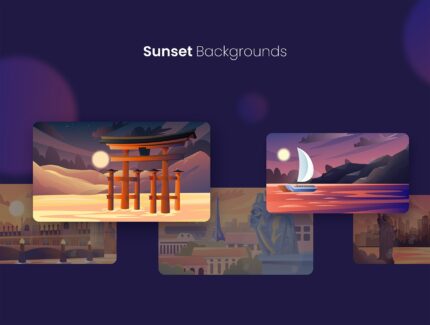 مجموعه بکگراند های ایلاستریشن پارالکس-Illustrations-Scenic-Background