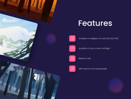 مجموعه بکگراند های ایلاستریشن پارالکس-Illustrations-Scenic-Background