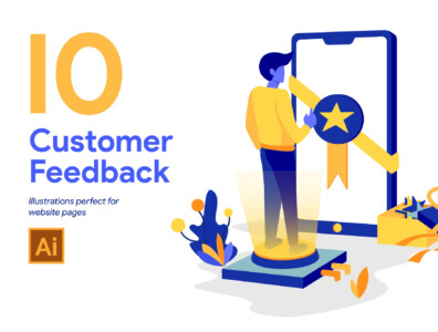 10 تصویر (یا طرح) مربوط به بازخورد مشتری – 10 Customer Feedback Illustrations
