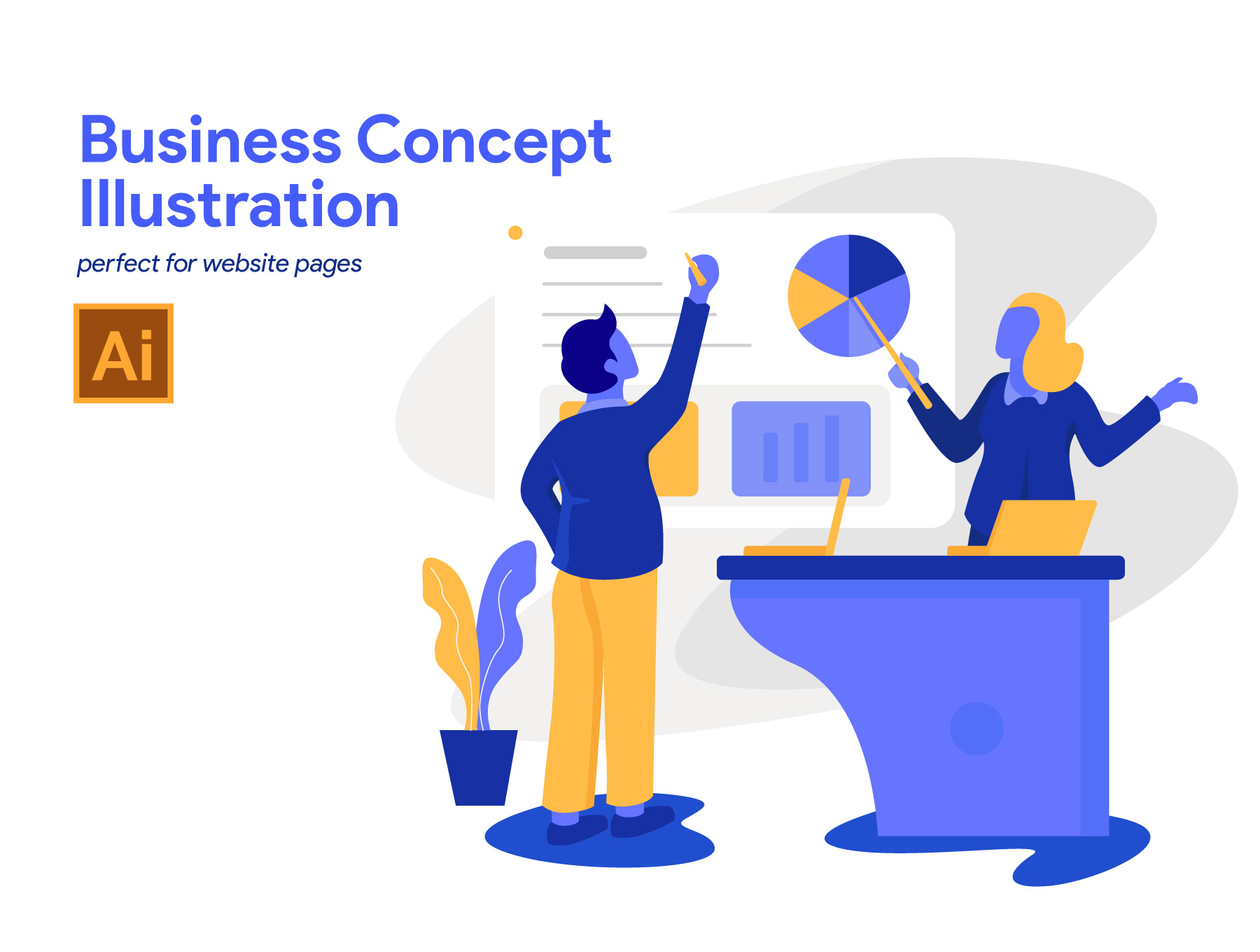 5 تصویر مفهومی کسب و کار – Business Concept Illustrations