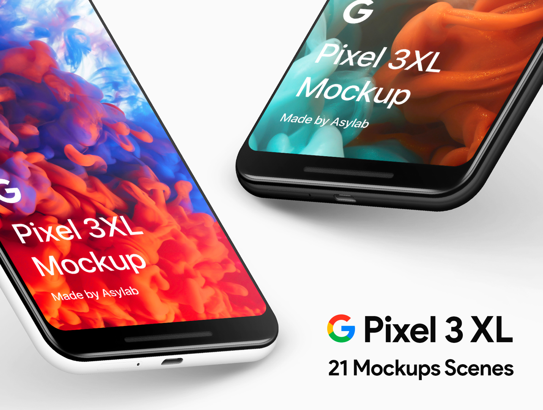21 موکاپ گوگل پیکسل – Google Pixel 3 XL Mockups