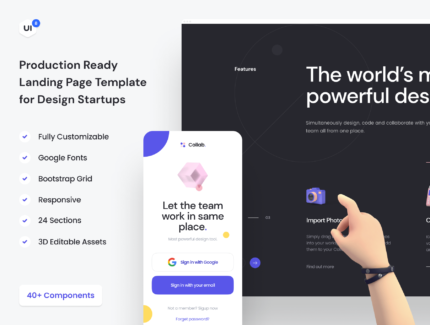 کیت لندینگ پیج Collab – Landing Page Kit