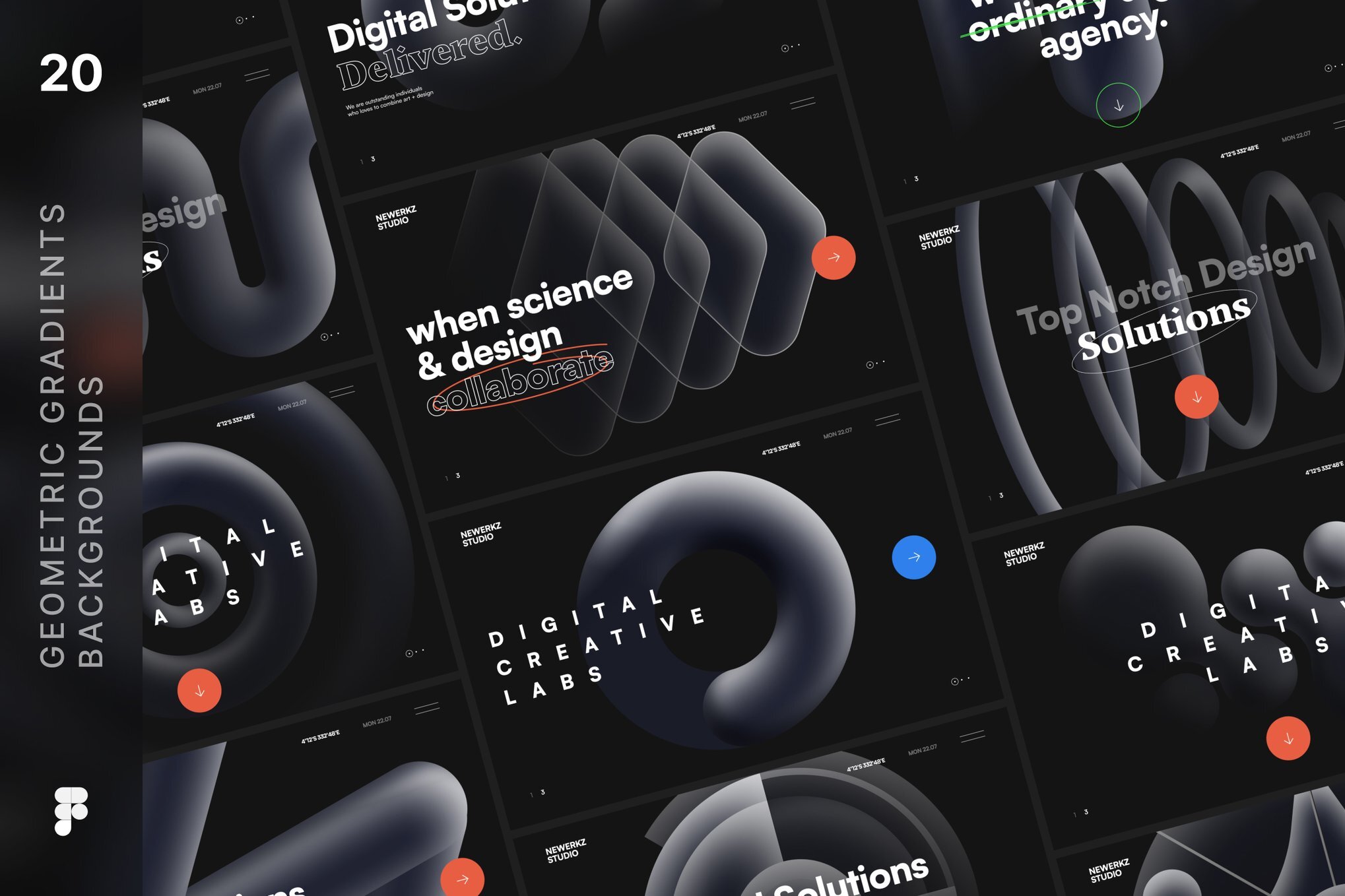 گرادیان‌های هندسی فیگما – Figma Geometric Gradients