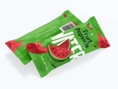 موکاپ بستنی یخی میوهای – Fruit Popsicles Mockup, Perspective