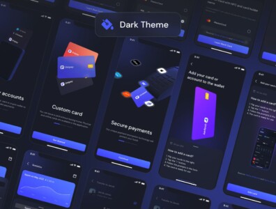 کیت رابط کاربری اپلیکیشن کیف پول iOS Unipay – Wallet App iOS UI Design System v1.1Kit 