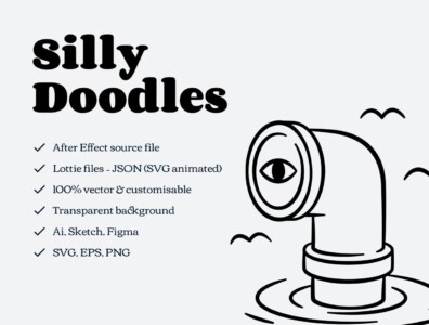 تصاویر متحرک خطوط خنده‌دار – Silly Doodles Animated Illustrations 