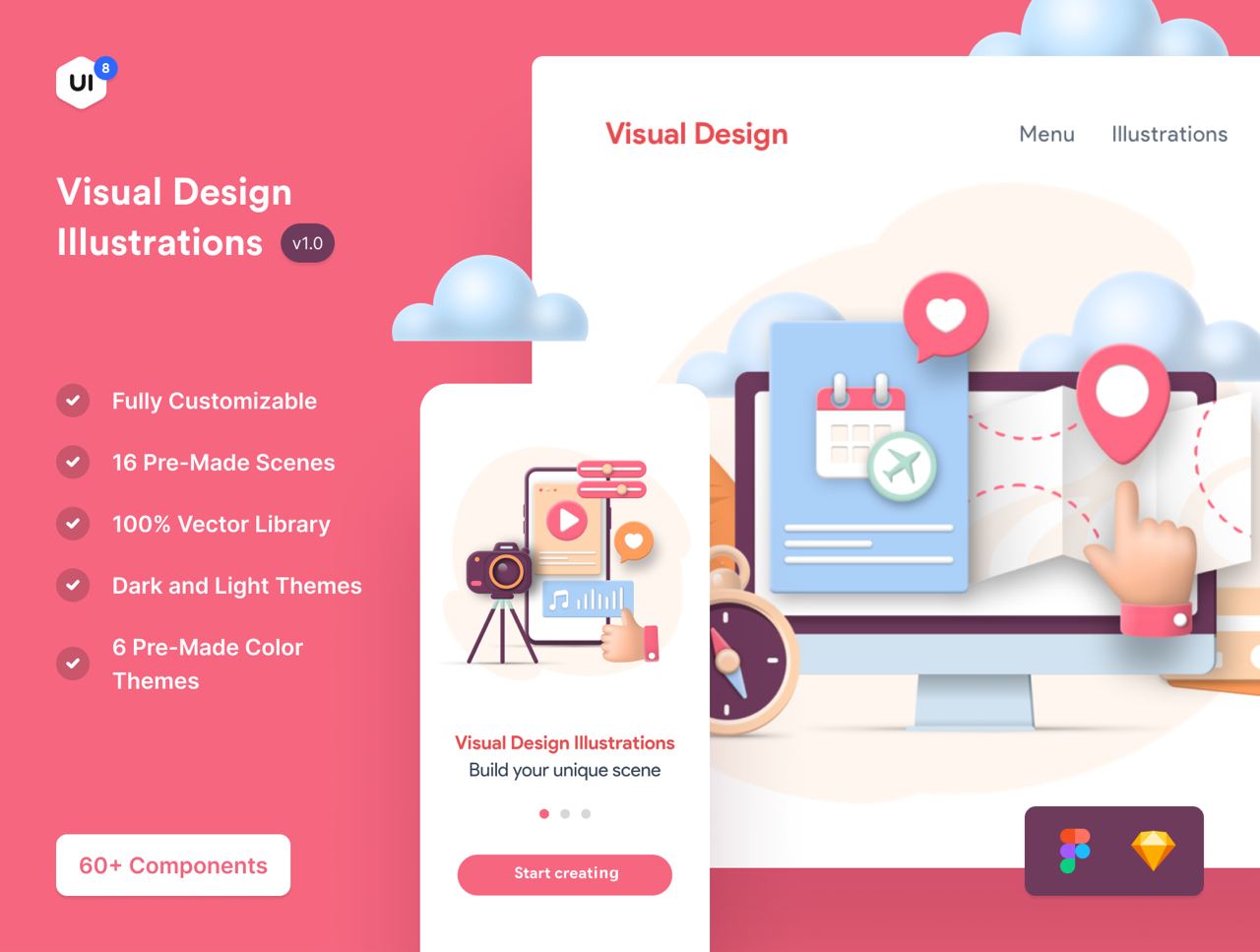 تصاویر ایلوستریشن طراحی بصری – Visual Design Illustrations