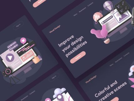 تصاویر ایلوستریشن طراحی بصری – Visual Design Illustrations