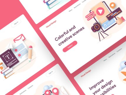 تصاویر ایلوستریشن طراحی بصری – Visual Design Illustrations