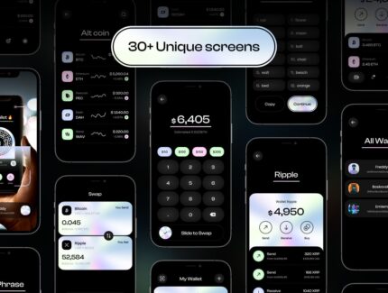 کیت رابط کاربری کیف پول ارز دیجیتال – Crypto Wallet UI Kit