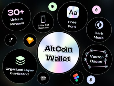 کیت رابط کاربری کیف پول ارز دیجیتال – Crypto Wallet UI Kit 