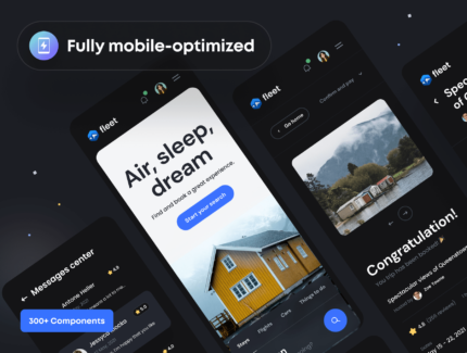 کیت رابط کاربری سفر – Fleet – Travel Shopping UI Kit