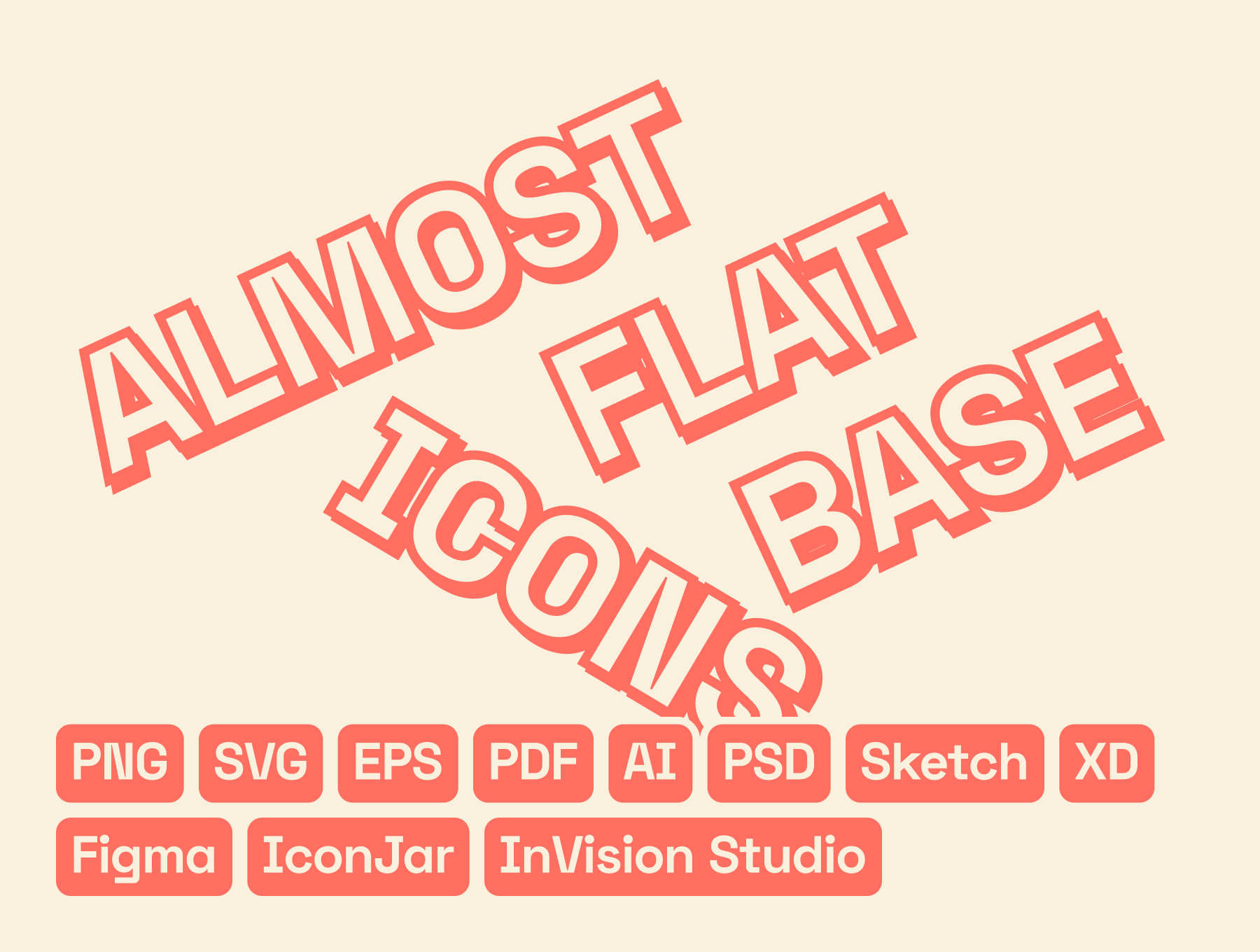 آیکونهای پایه تقریباً مسطح – Almost Flat Base Icons