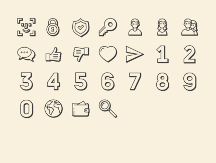 آیکون‌های پایه تقریباً مسطح – Almost Flat Base Icons