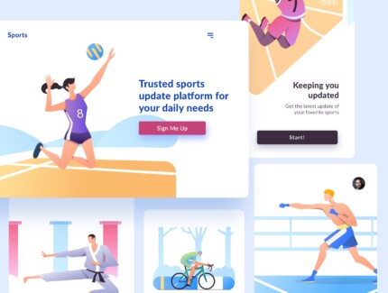 تصاویر پیش بسوی ورزش – Go Sports Illustration
