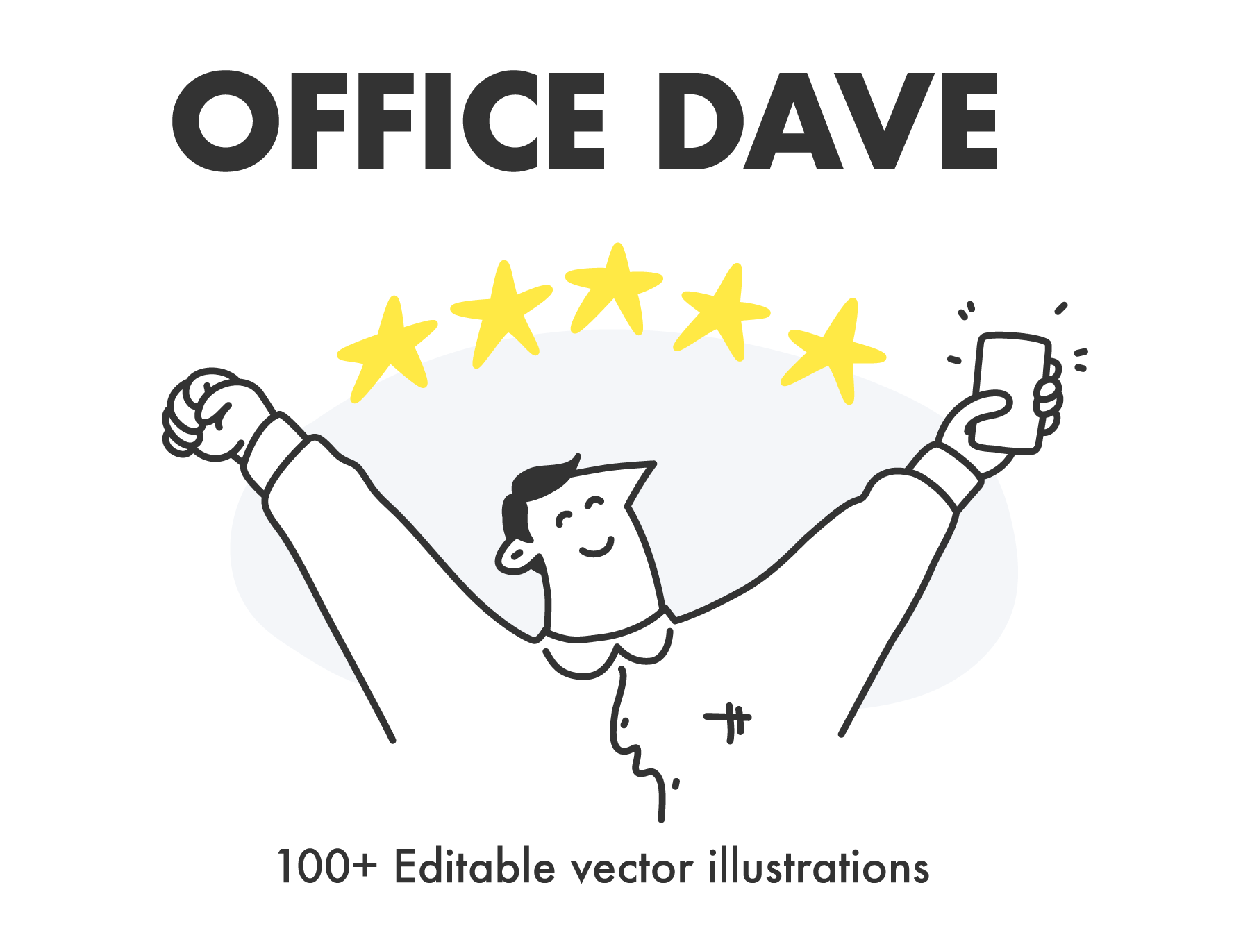 دفتر دیو – بسته تصویرسازی – Office Dave – illustration pack
