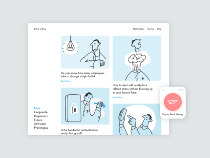 دفتر دیو – بسته تصویرسازی – Office Dave – illustration pack