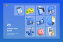 بسته آیکون سه بعدی امور مالی و حسابداری – Finance and Accounting 3D Icon Pack